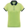 Polo piqué mujer Lime / Sporty Navy L