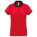 Polo piqué mujer Red / Black L