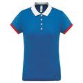 Polo piqué mujer Sporty Royal Blue / White / Red XL