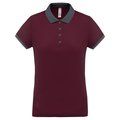 Polo piqué mujer Wine / sporty grey M