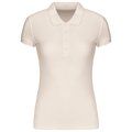 Polo piqué orgánico mujer ajustado Cream M