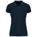 Polo piqué orgánico mujer ajustado Navy S