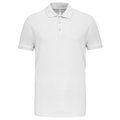 Polo de punto piqué manga corta White M