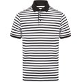 Polo a rayas 100% algodón White / Navy XXL