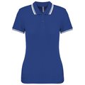 Polo a rayas mujer manga corta Azul S