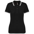 Polo a rayas mujer manga corta Black / White M