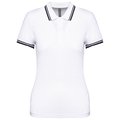 Polo a rayas mujer manga corta Blanco XS