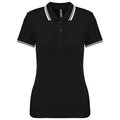 Polo a rayas mujer manga corta Negro M