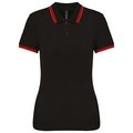 Polo a rayas mujer manga corta Negro S