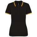 Polo a rayas mujer manga corta Negro XL