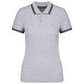 Polo a rayas mujer manga corta Oxford Grey / Black M