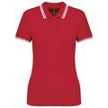 Polo a rayas mujer manga corta Red / White XS