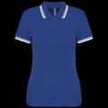 Polo a rayas mujer manga corta Royal Blue / White S