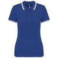 Polo a rayas mujer manga corta Royal Blue / White XS