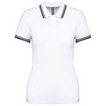 Polo a rayas mujer manga corta White / Navy M