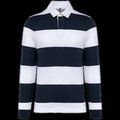 Polo a rayas unisex Manga Larga Navy / White Stripes S