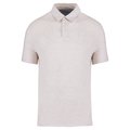 Polo reciclado ajustado hombre Beige / Blanco XL