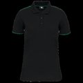 Polo ropa profesional mujer Black / Kelly Green 3XL