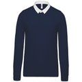 Polo Rugby 100% Algodón Peinado Navy / White 5XL