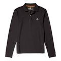 Polo slim manga larga Black L