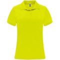 Polo técnico de manga corta para mujer Amarillo Fluor L