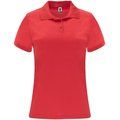 Polo técnico de manga corta para mujer Rojo M