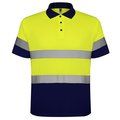 Polo Técnico Reflectante Anti Enganches MARINO/AMARILLO FLUOR 4XL