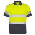 Polo Técnico Reflectante Anti Enganches PLOMO/AMARILLO FLUOR M