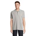 Polo Unisex de Algodón Orgánico Gris Melange 2 4XL