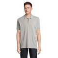 Polo Unisex de Algodón Orgánico Gris Melange 2 M