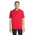 Polo Unisex de Algodón Orgánico Rojo Brillante XXL