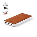 Power Bank Qi 8000mAh con Cuero Reciclado