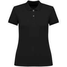 Polo ajustado de chica de algodón orgánico Negro XS