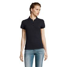 Polo Ajustado Mujer 210g Algodón Azul Marino L