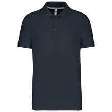 Polo de algodón manga corta para hombre Azul L