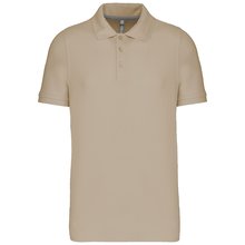 Polo de algodón manga corta para hombre Beige M