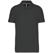 Polo de algodón manga corta para hombre Gris 3XL