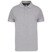 Polo de algodón manga corta para hombre Gris 3XL