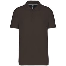 Polo de algodón manga corta para hombre Marrón S