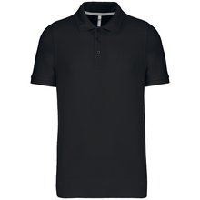 Polo de algodón manga corta para hombre Negro XL