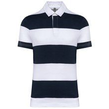 Polo algodón a rayas unisex Navy / White Stripes XS