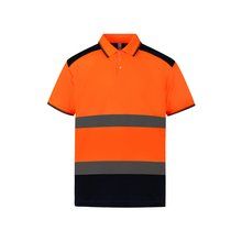 Polo Alta Visibilidad Bicolor Hi Vis Orange / Navy S