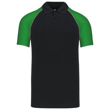 Polo baseball manga corta Negro S