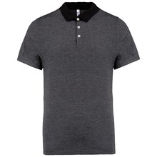 Polo bicolor hombre algodón Gris M