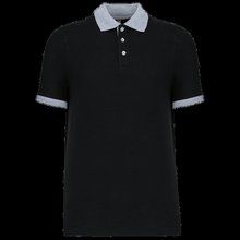 Polo bicolor hombre Black / Oxford Grey S