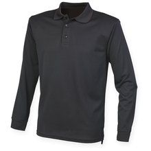 Polo clásico de manga larga unisex Negro S