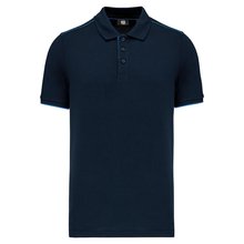 Polo contrastado hombre Azul 5XL