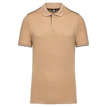 Polo contrastado hombre Beige S