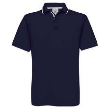 Polo deportivo de algodón peinado Navy / White S