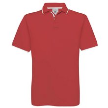 Polo deportivo de algodón peinado Rojo L